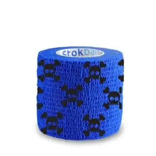 Blå med skull stokban 5cm/4,5m