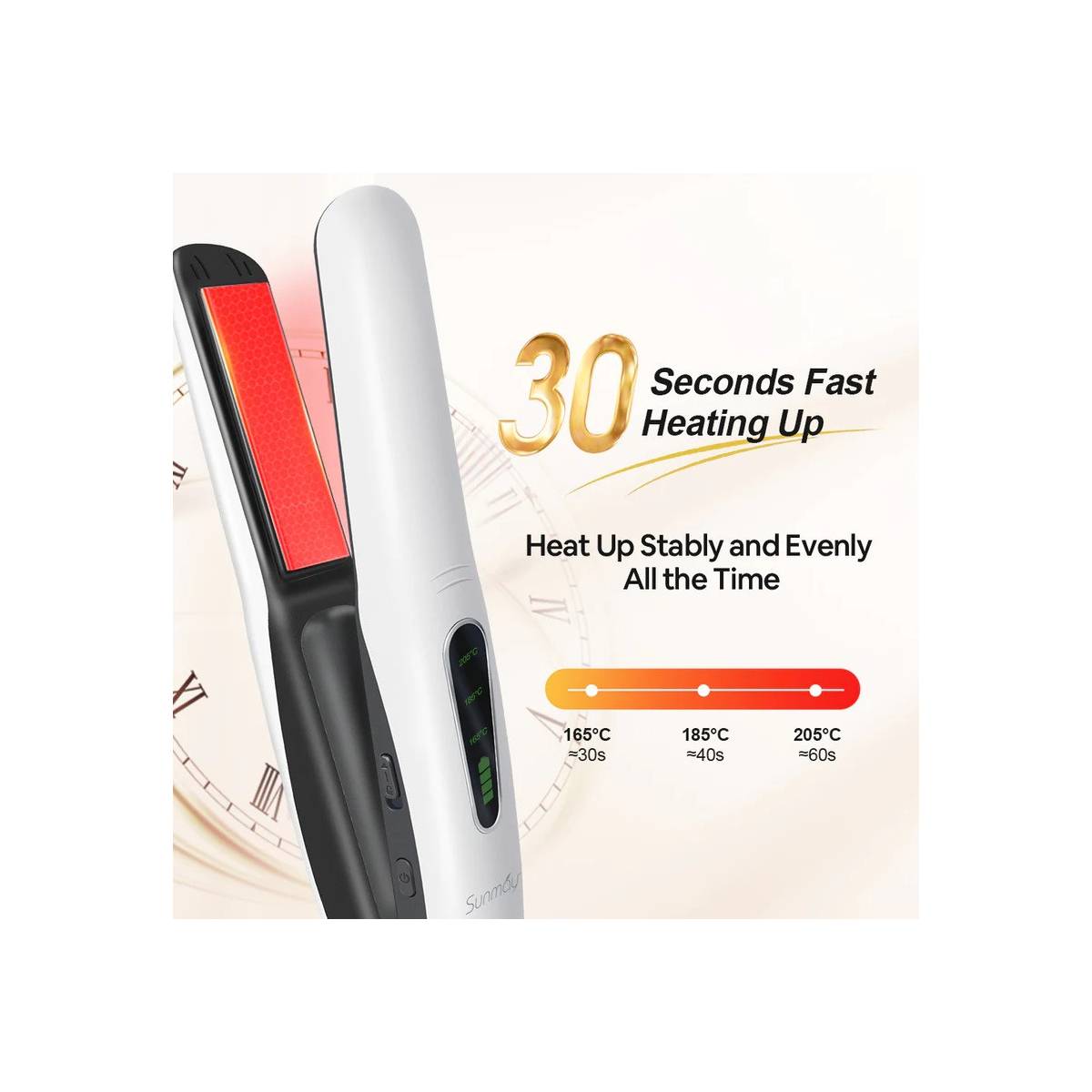 SUNMAY Voga 2 in 1 Cordless Hair Straightener Keramisk 4800mAh